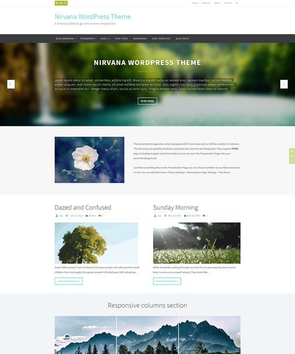 Nirvana WordPress Theme