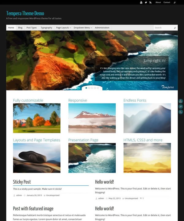 Tempera WordPress Theme