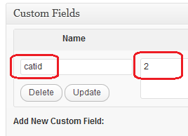 Category ID custom field