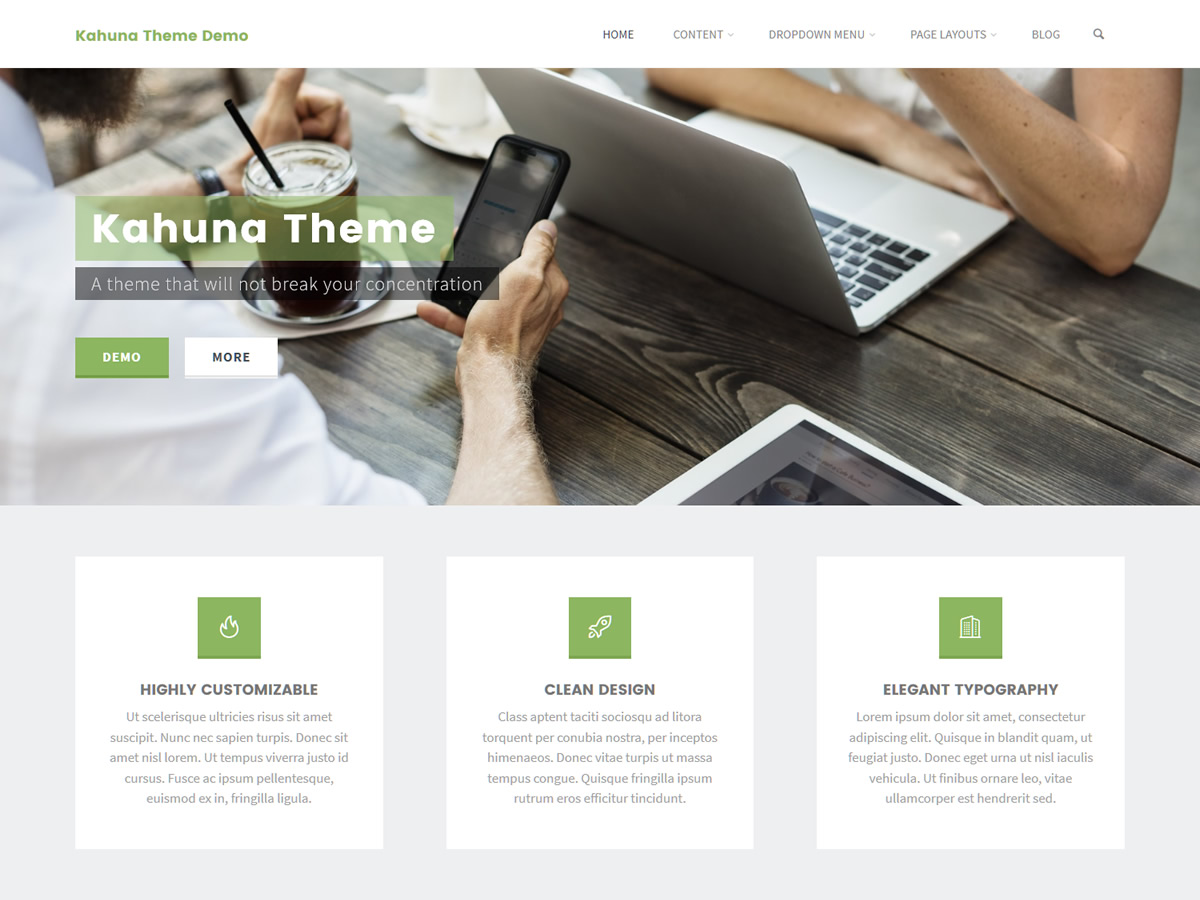 Kahuna WordPress theme