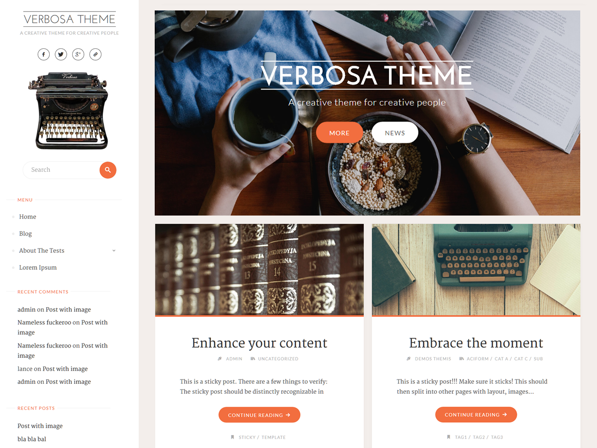 Verbosa WordPress theme