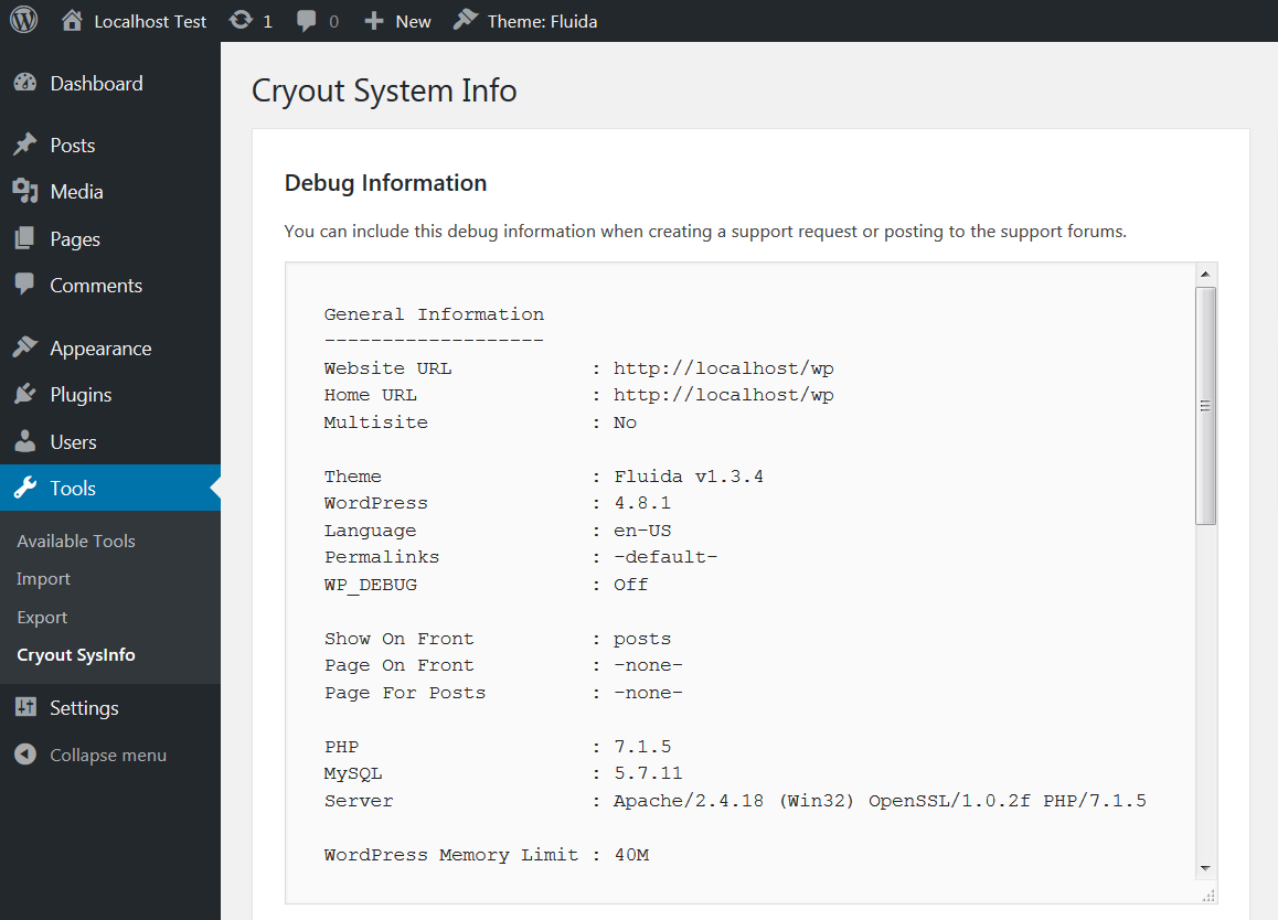 Cryout SysInfo